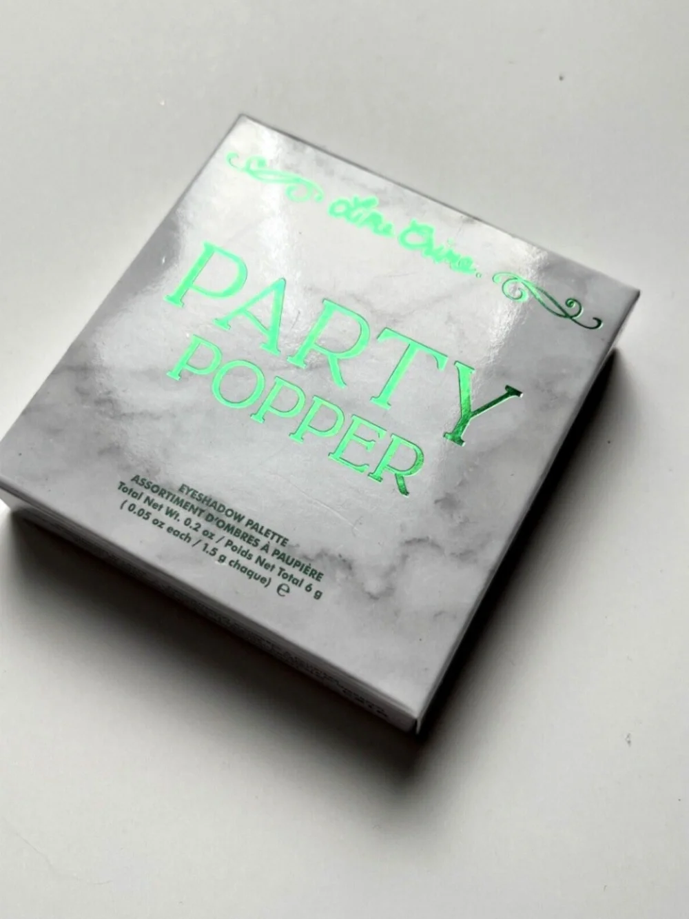 NIB Lime Crime Party Popper Eyeshadow Palette Metallic Shimmer Mauve Nude 4 Colo